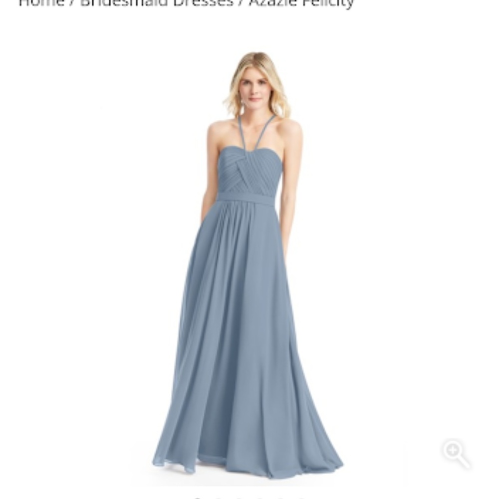 Azazie Felicy Dress in Dusty Blue- Size 0